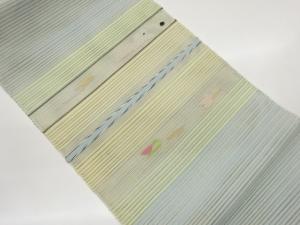 絽横段に抽象模様織出し名古屋帯